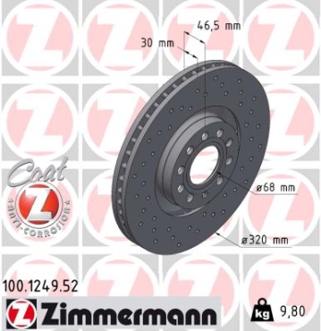 Zimmermann Sport Brake Disc for AUDI A6 Avant (4B5, C5) front