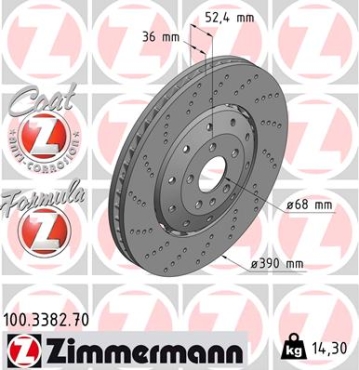 Zimmermann Brake Disc for AUDI A7 Sportback (4GA, 4GF) front