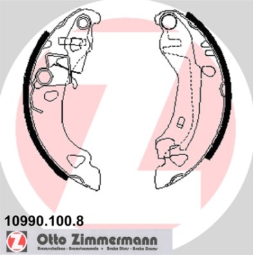 Zimmermann Brake Shoe Set for LANCIA Y (840_) rear
