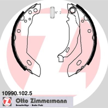 Zimmermann Brake Shoe Set for PEUGEOT 205 II (20A/C) rear