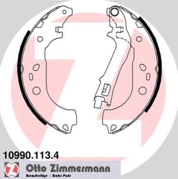 Zimmermann Brake Shoe Set for FIAT DOBLO Pritsche/Fahrgestell (263_) rear