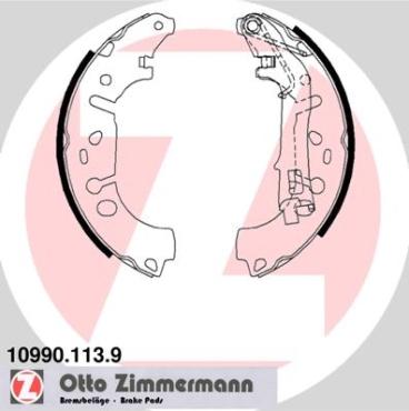 Zimmermann Brake Shoe Set for OPEL CORSA E (X15) rear