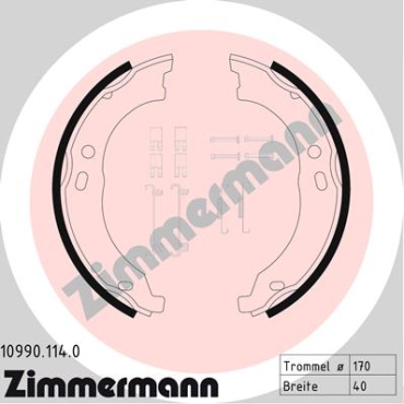 Zimmermann Brake Shoe Set for FIAT DUCATO Pritsche/Fahrgestell (250_, 290_) parking brake