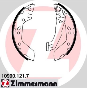 Zimmermann Brake Shoe Set for HYUNDAI ACCENT II (LC) rear