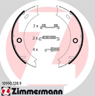 Zimmermann Brake Shoe Set for MERCEDES-BENZ SPRINTER 4-t Pritsche/Fahrgestell (904) rear / parking brake
