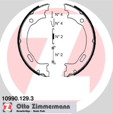 Zimmermann Bremsbackensatz für MERCEDES-BENZ M-KLASSE (W163) hinten / Feststellbremse
