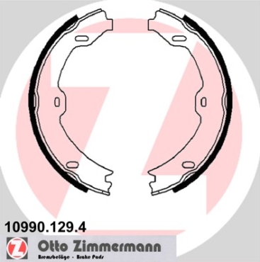 Zimmermann Brake Shoe Set for MERCEDES-BENZ CLS (C219) rear / parking brake