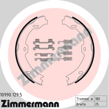 Zimmermann Bremsbackensatz für MERCEDES-BENZ E-KLASSE T-Model (S211) hinten / Feststellbremse