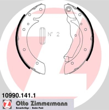 Zimmermann Brake Shoe Set for RENAULT ESPACE II (J/S63_) rear
