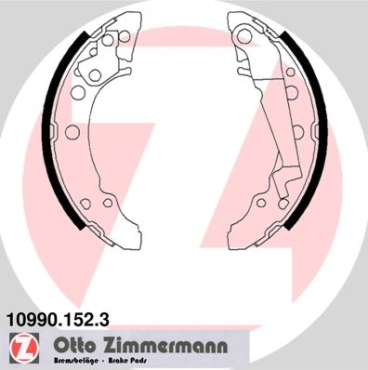 Zimmermann Brake Shoe Set for AUDI A2 (8Z0) rear