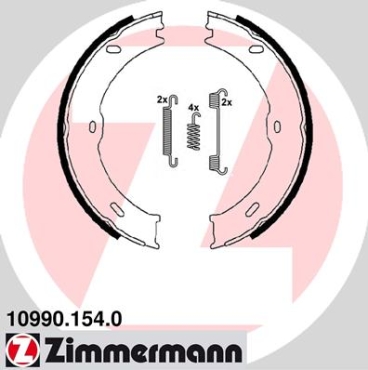 Zimmermann Brake Shoe Set for MERCEDES-BENZ SPRINTER 3-t Pritsche/Fahrgestell (906) rear / parking brake