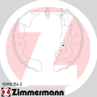 Zimmermann Brake Shoe Set for DACIA DUSTER rear