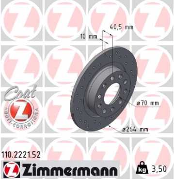 Zimmermann Sportbremsscheibe Sport Z für ALFA ROMEO GIULIETTA (940_) hinten