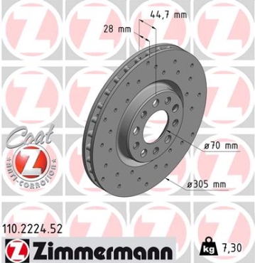 Zimmermann Sport Brake Disc for ALFA ROMEO GIULIA (952_) front