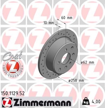 Zimmermann Sport Brake Disc for BMW 3 Cabriolet (E30) rear