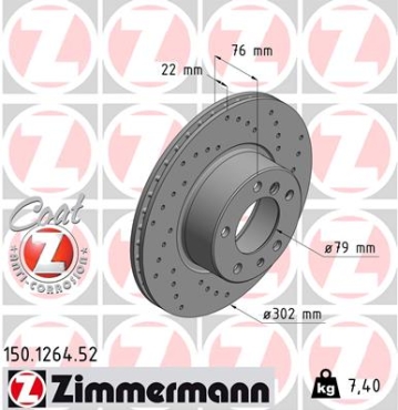 Zimmermann Sport Brake Disc for BMW 7 (E32) front