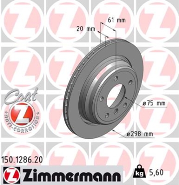 Zimmermann Brake Disc for ALPINA B10 (E39) rear