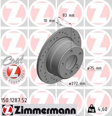 Zimmermann Sport Brake Disc for BMW Z3 Coupe (E36) rear