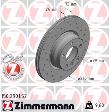 Zimmermann Sport Brake Disc for BMW 3 (F30, F80) front