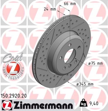 Zimmermann Brake Disc for BMW 4 Cabriolet (F33, F83) rear