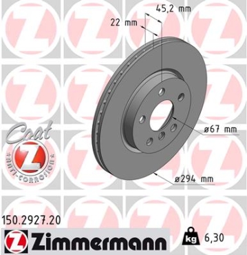 Zimmermann Brake Disc for MINI MINI Cabriolet (F57) front