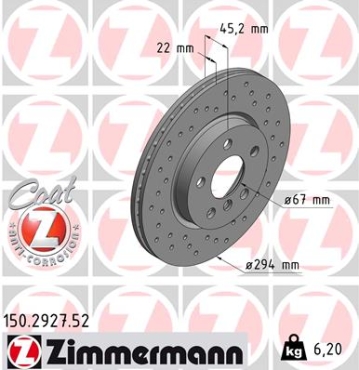 Zimmermann Sport Brake Disc for MINI MINI (F56) front