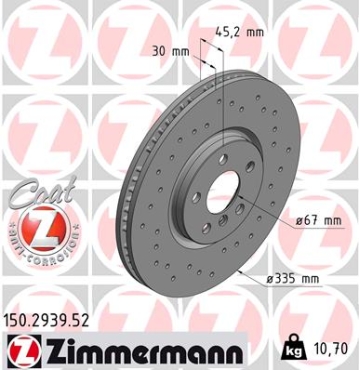 Zimmermann Sportbremsscheibe Sport Z für MINI MINI Cabriolet (F57) vorne