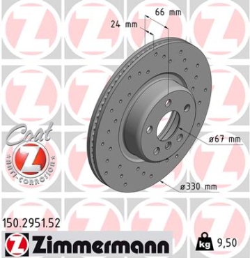 Zimmermann Sport Brake Disc for BMW 5 (G30, F90) front