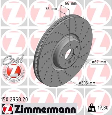 Zimmermann Brake Disc for BMW 6 Gran Turismo (G32) front right
