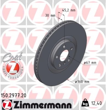 Zimmermann Brake Disc for MINI MINI COUNTRYMAN (F60) front left