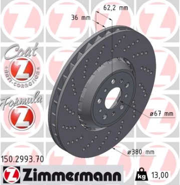 Zimmermann Brake Disc for BMW 3 (G20, G80, G28) front left