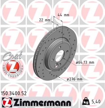 Zimmermann Sport Brake Disc for MINI MINI Cabriolet (R52) front