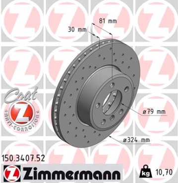 Zimmermann Sport Brake Disc for BMW 7 (E65, E66, E67) front