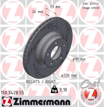 Zimmermann Sport Brake Disc for BMW 3 Cabriolet (E93) front right