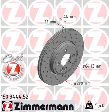 Zimmermann Sport Brake Disc for MINI MINI CLUBVAN (R55) front