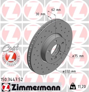 Zimmermann Sport Brake Disc for BMW X5 (E70) front