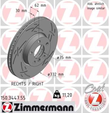 Zimmermann Brake Disc for BMW X6 (F16, F86) front right