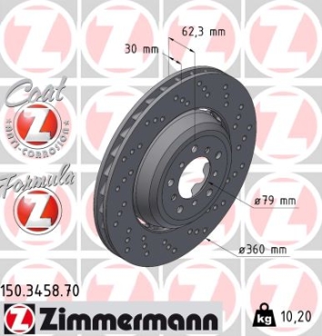 Zimmermann Brake Disc for BMW 3 Cabriolet (E93) front right