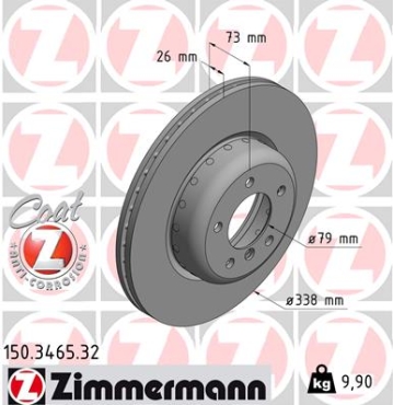 Zimmermann Brake Disc for BMW 3 Coupe (E92) front