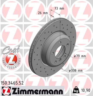 Zimmermann Sport Brake Disc for BMW 1 Cabriolet (E88) front