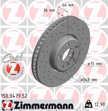 Zimmermann Sport Brake Disc for BMW 6 Coupe (F13) front right