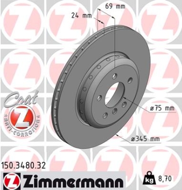 Zimmermann Brake Disc for BMW 5 (F10) rear