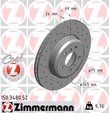 Zimmermann Sport Brake Disc for BMW 7 (F01, F02, F03, F04) rear