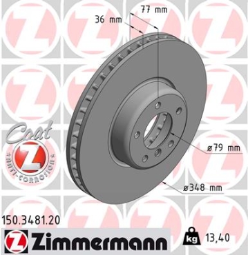 Zimmermann Brake Disc for BMW 5 (E60) front