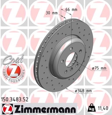Zimmermann Sport Brake Disc for BMW 6 Gran Coupe (F06) front