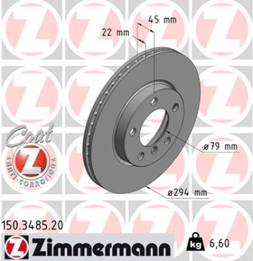 Zimmermann Brake Disc for MINI MINI COUNTRYMAN (R60) front