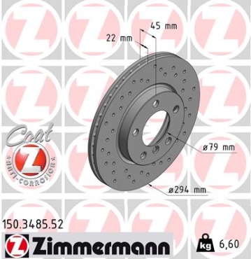 Zimmermann Sport Brake Disc for MINI MINI COUNTRYMAN (R60) front