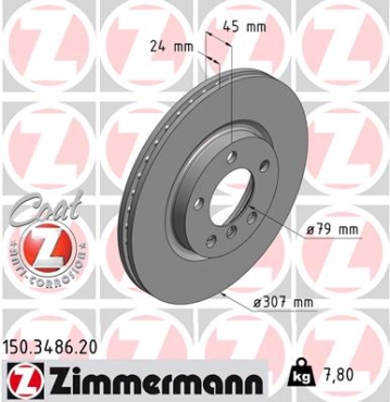 Zimmermann Brake Disc for MINI MINI COUNTRYMAN (R60) front