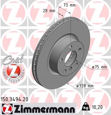 Zimmermann Brake Disc for BMW X4 (F26) front
