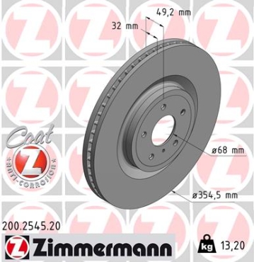 Zimmermann Bremsscheibe für NISSAN 370Z Roadster (Z34) vorne
